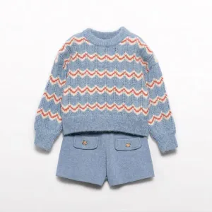 Abel & Lula - Girls Knit Short Set