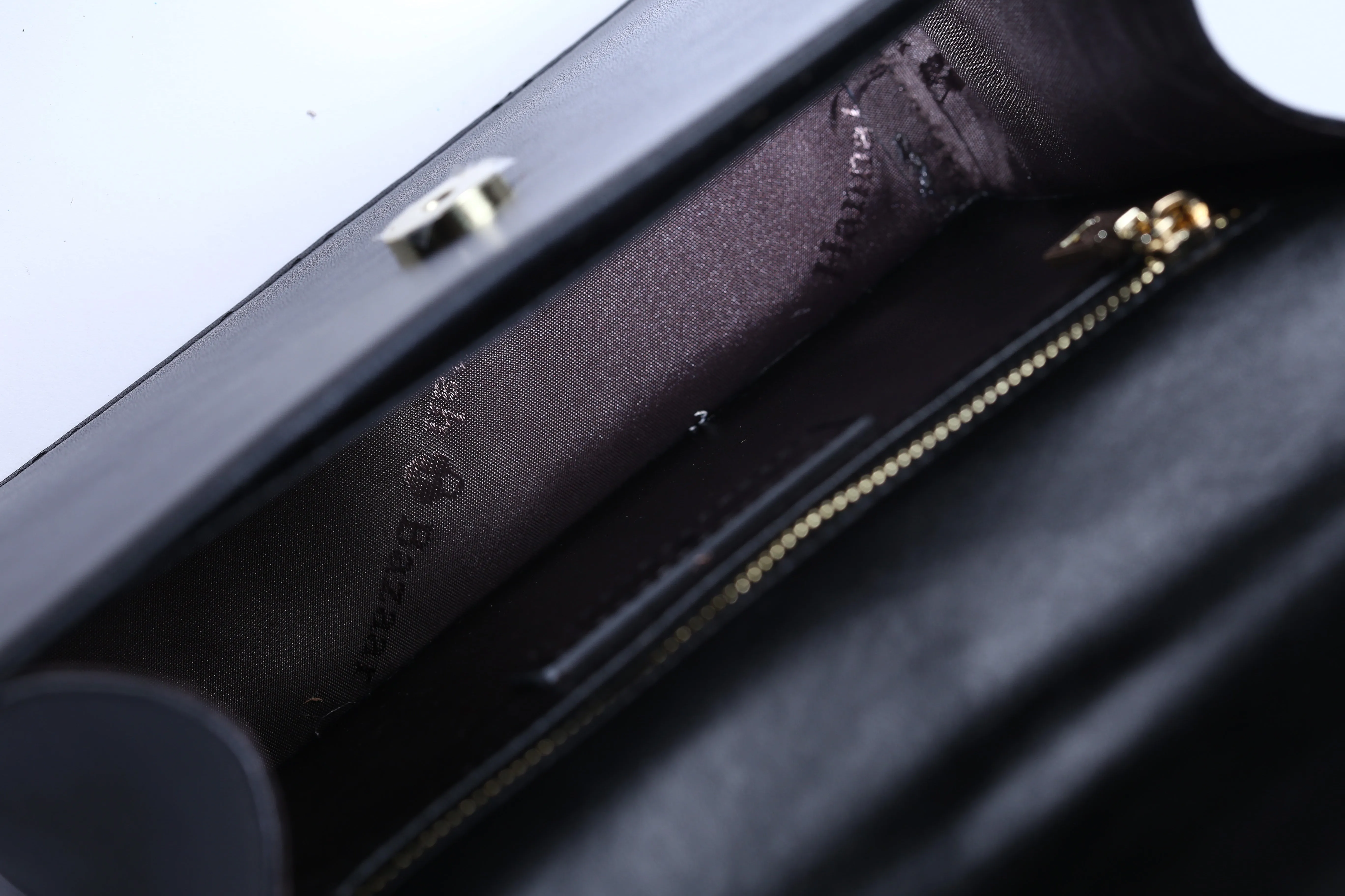Black Pebble Leather Small Occasion Bag