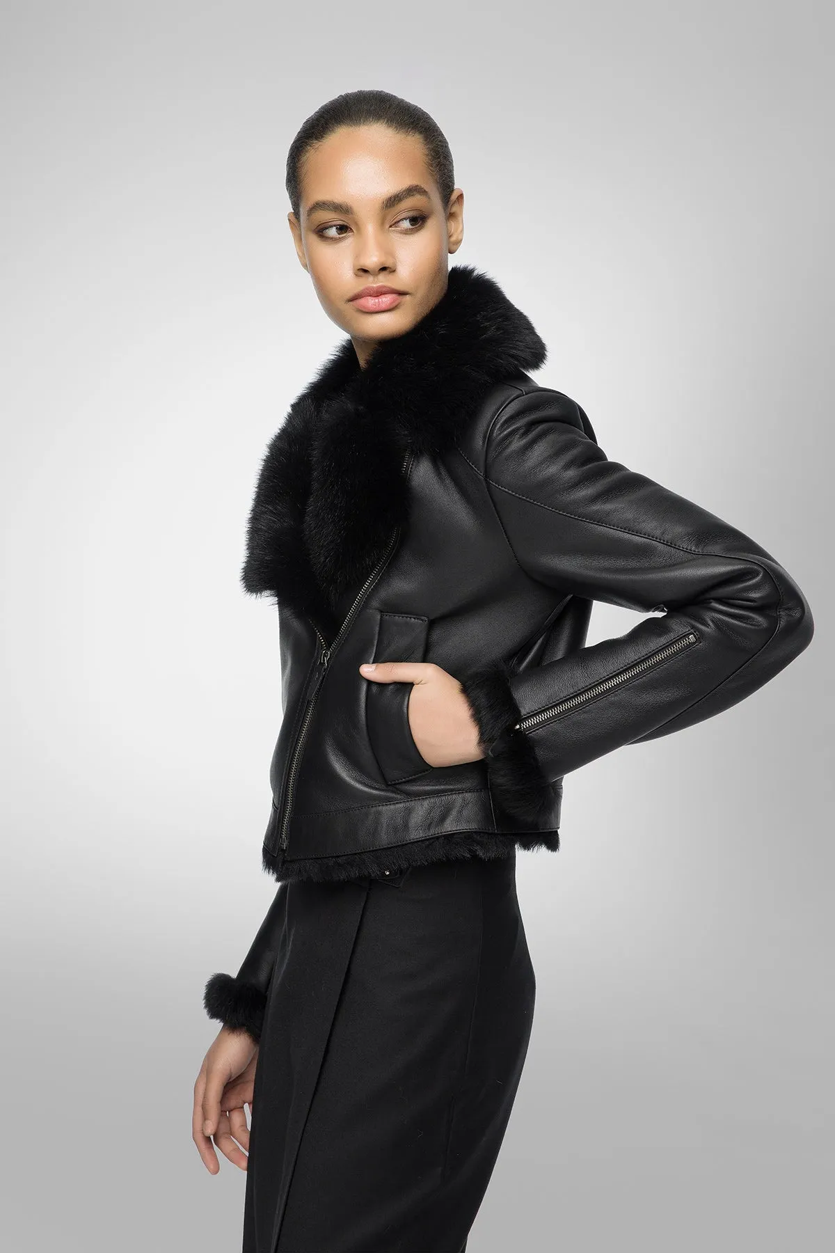 Black Shearling Jacket