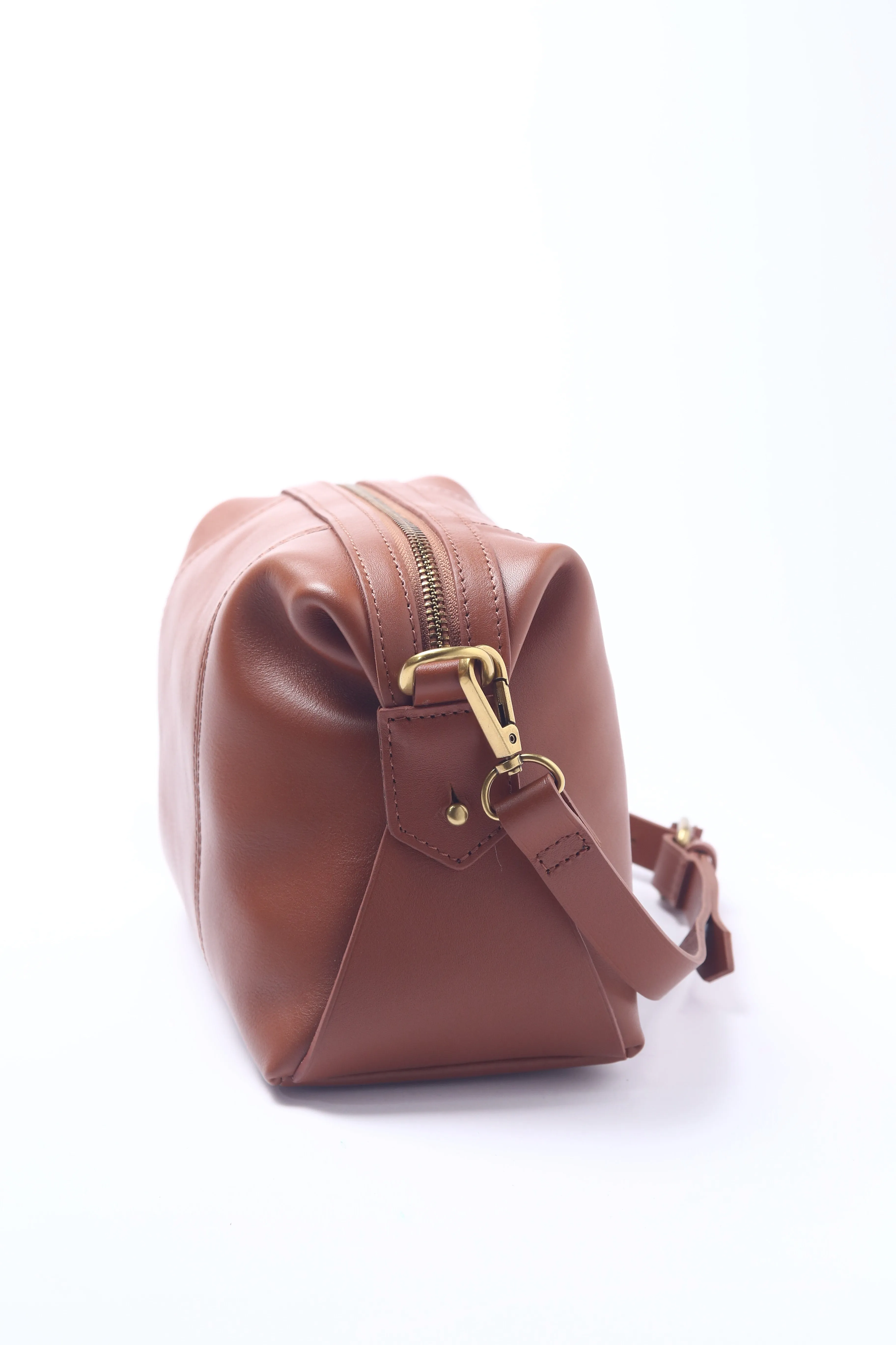 Brown Soft Leather Crossbody Bag