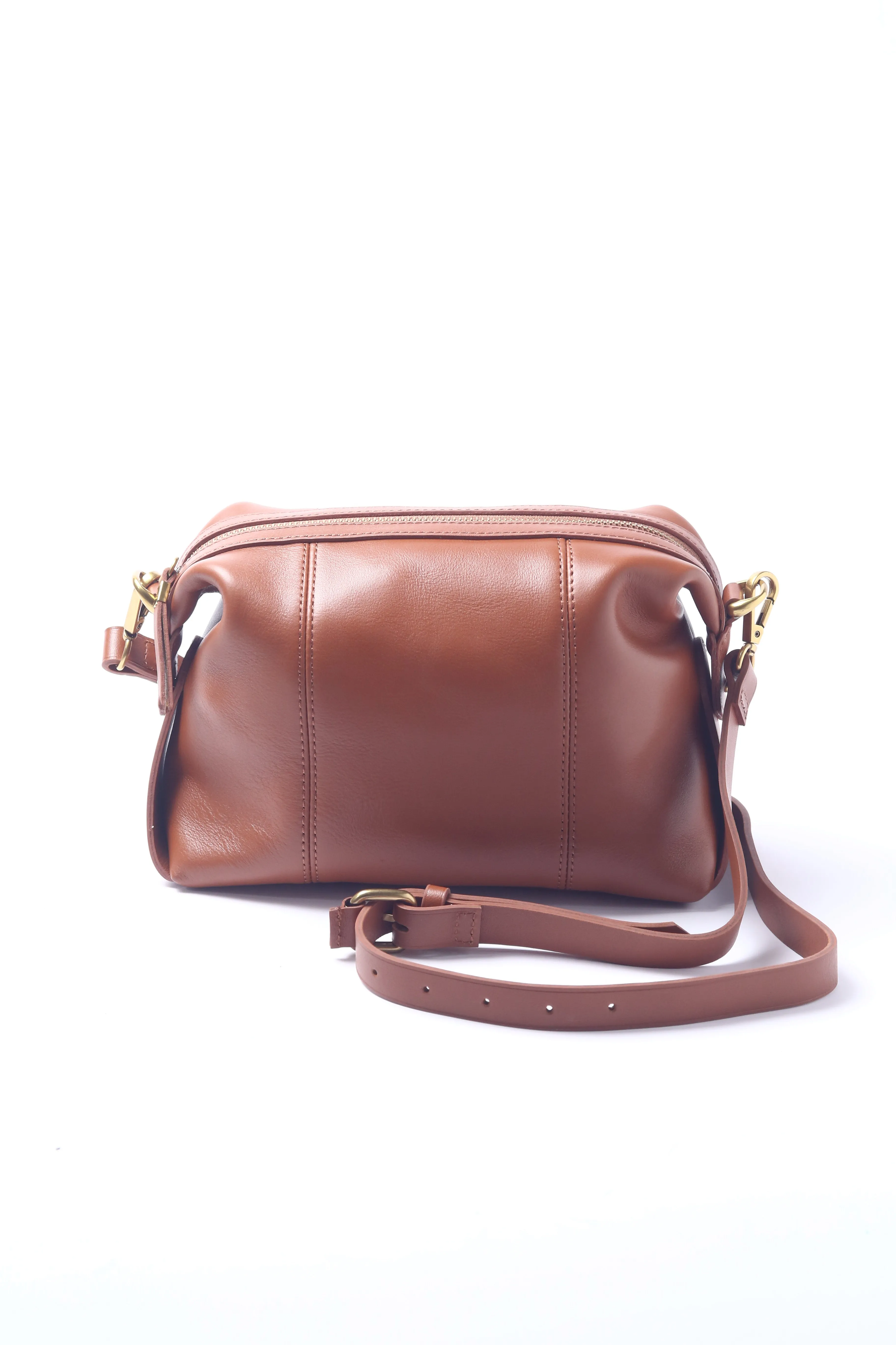 Brown Soft Leather Crossbody Bag