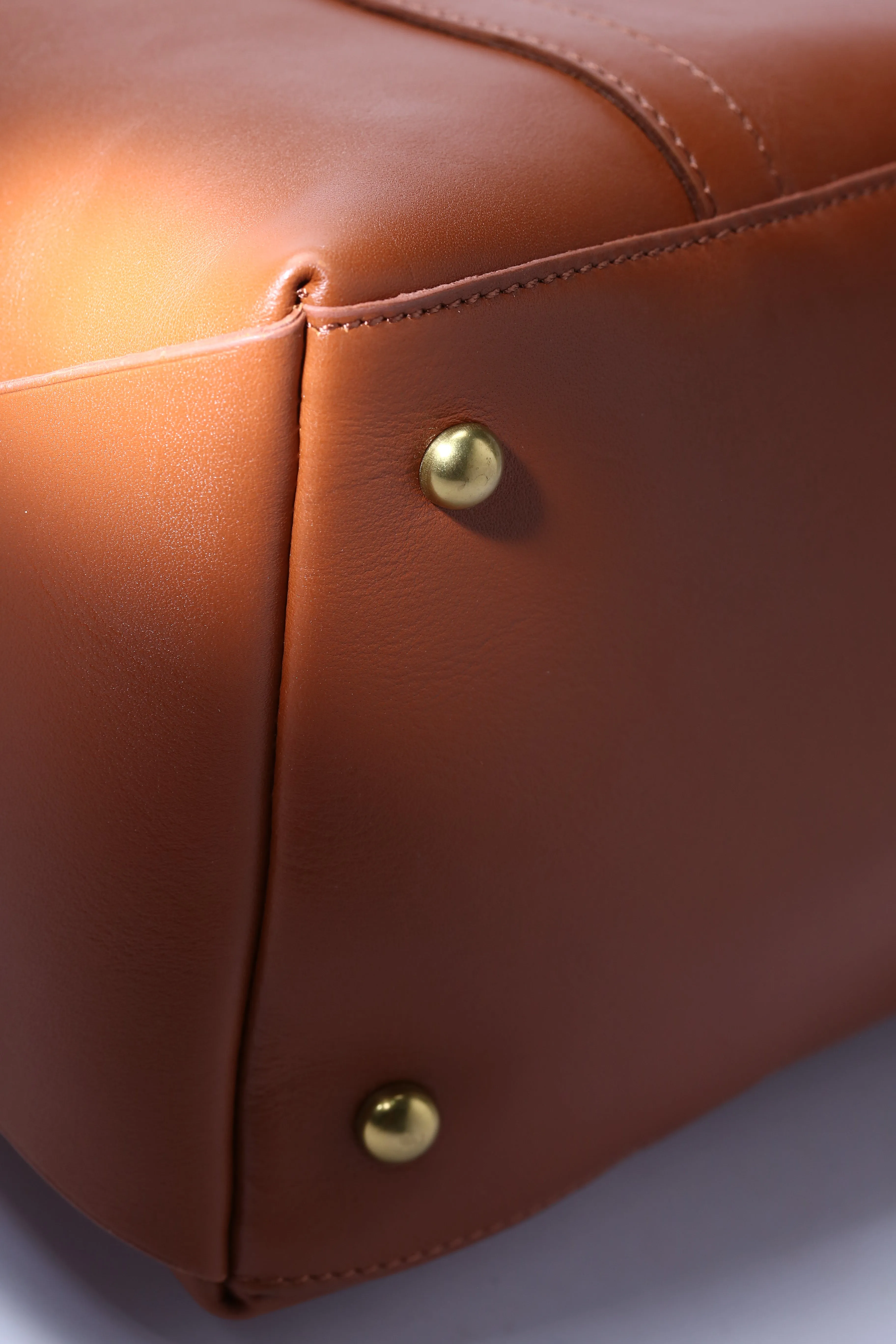 Brown Soft Leather Large Travel Bag