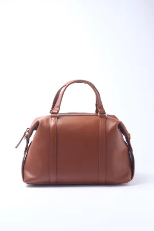 Brown Soft Leather Large Travel Bag
