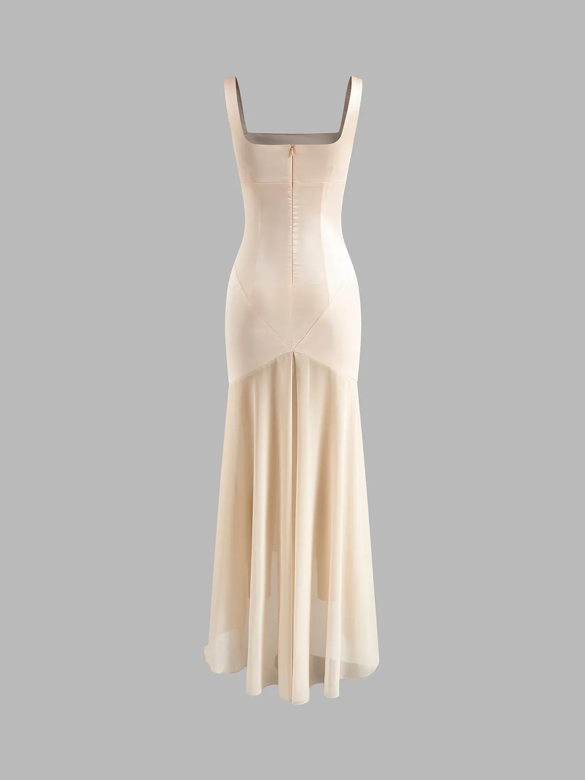 Chiffon Panel Cozy Tank Dress