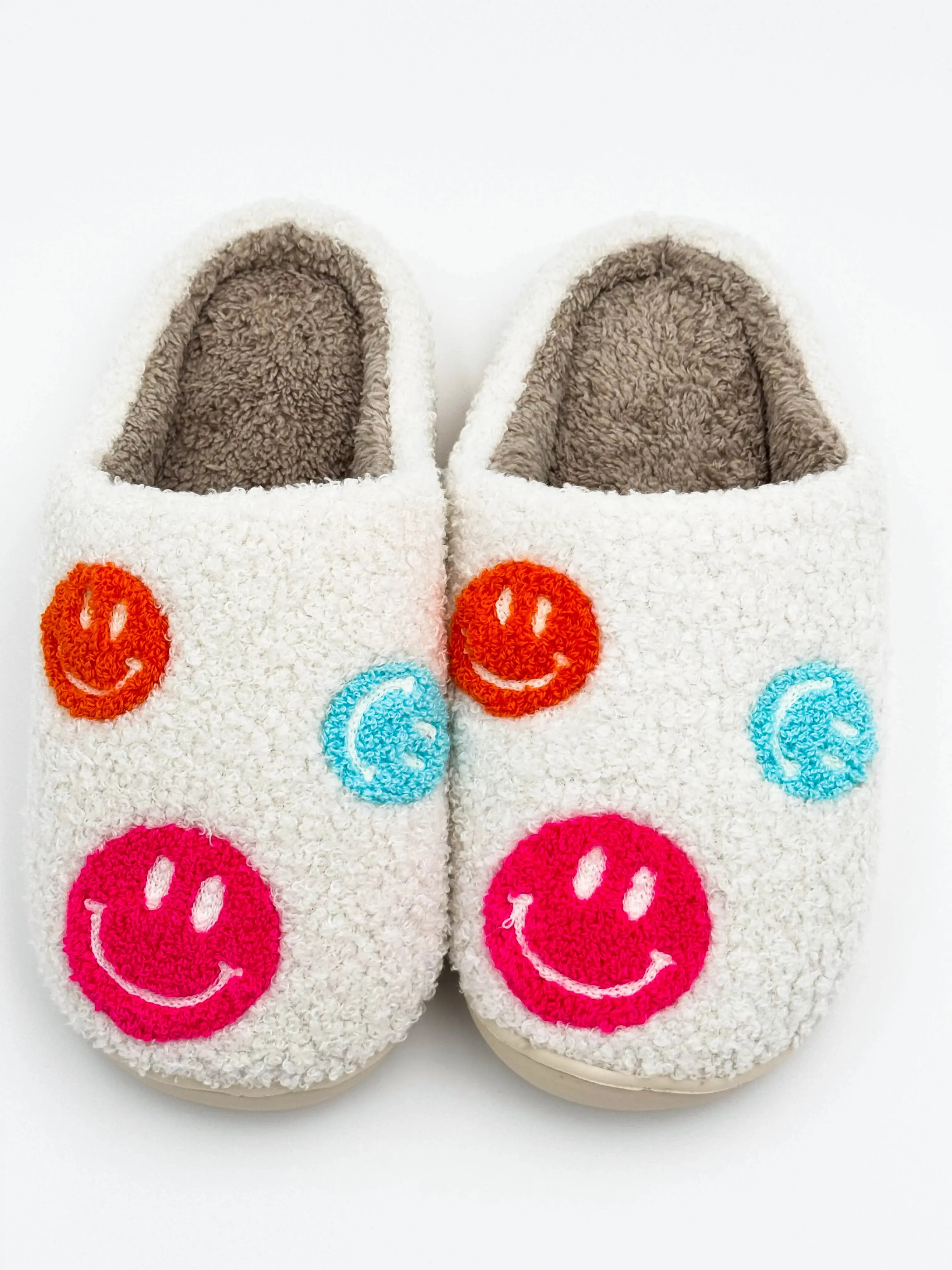 Cozy Smiley Face Slippers