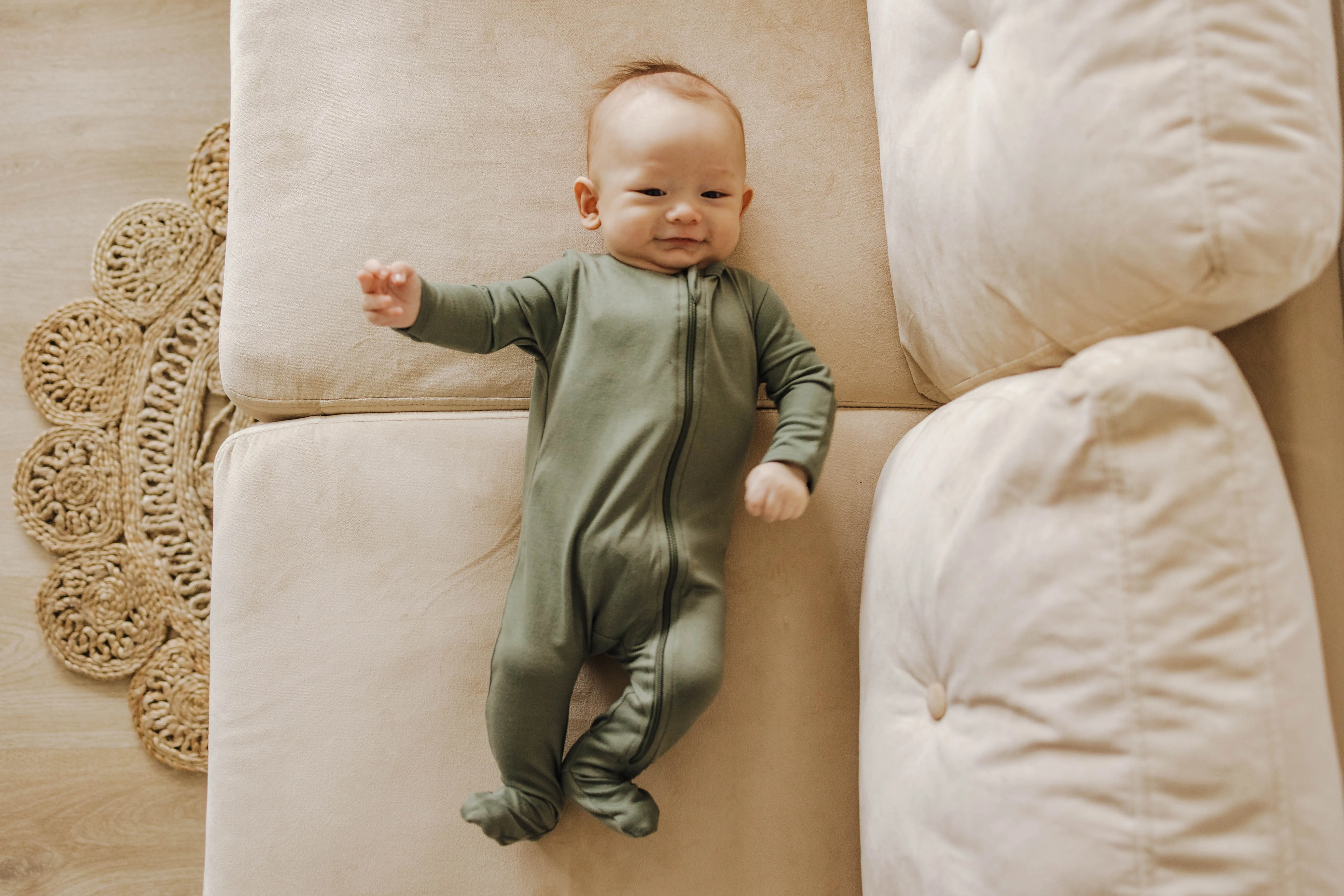 Cozy Zipper Footie Sleeper | Pine