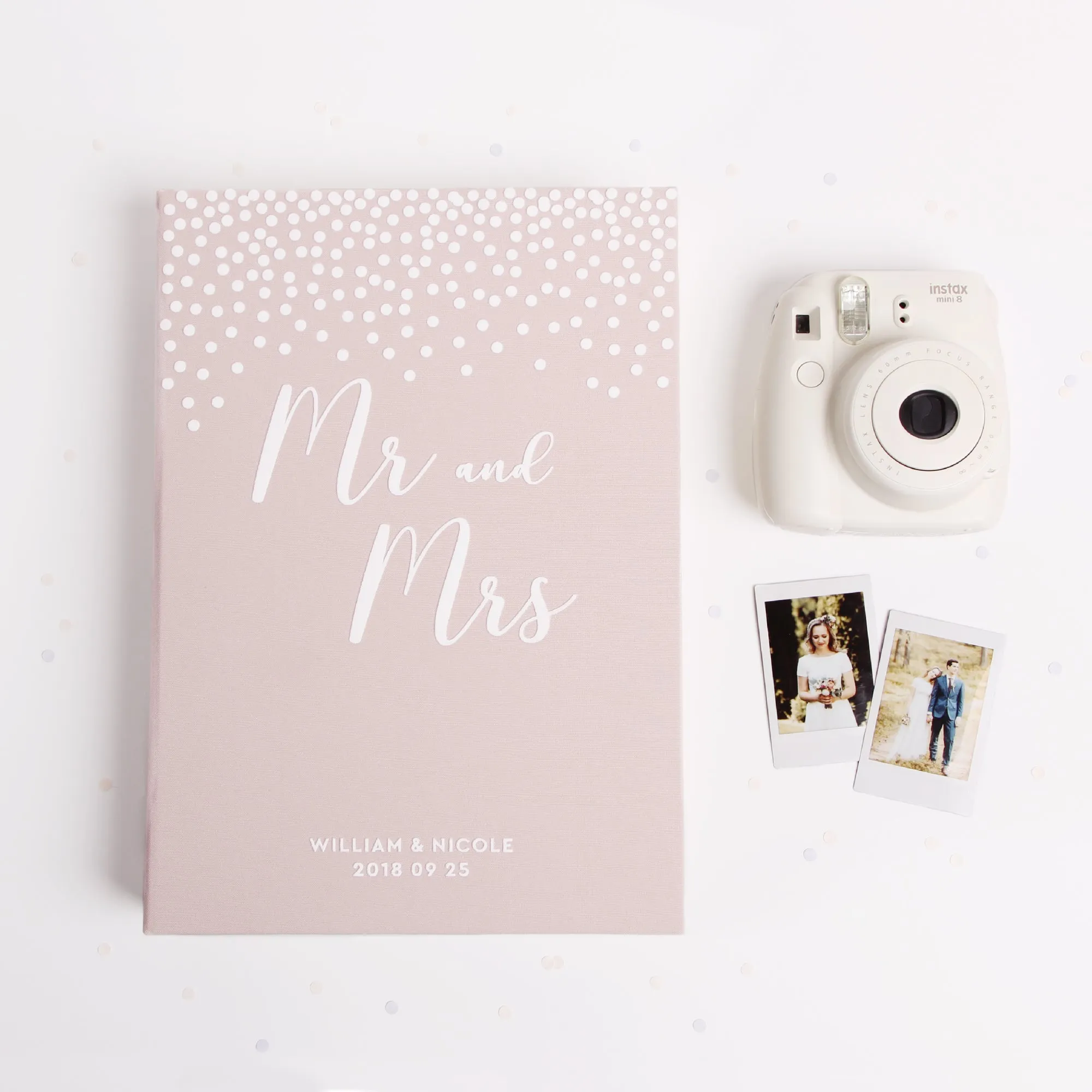 Cream   White Velour | Guest Book