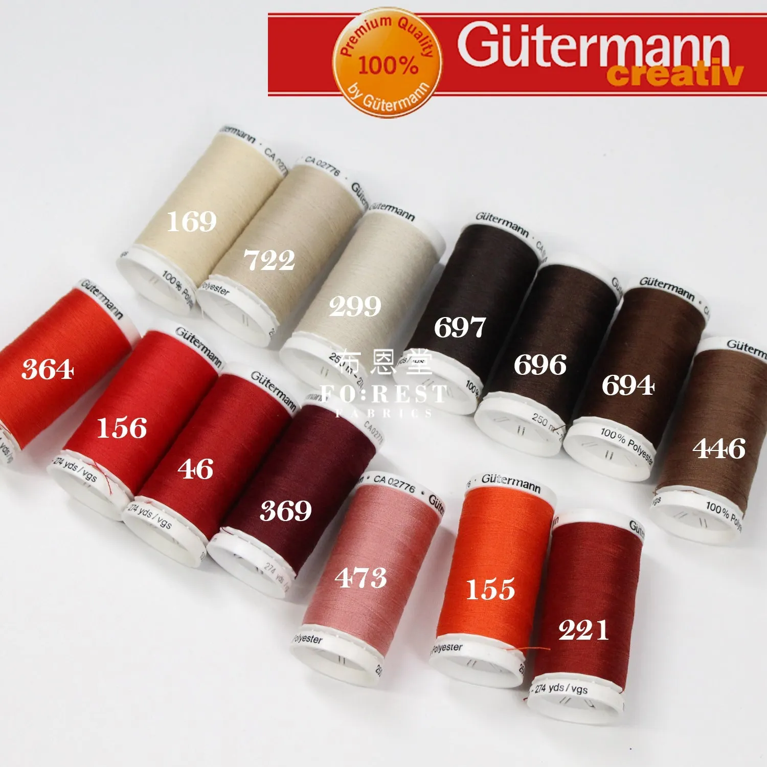 Gutermann Polyester Thread CD - 250m