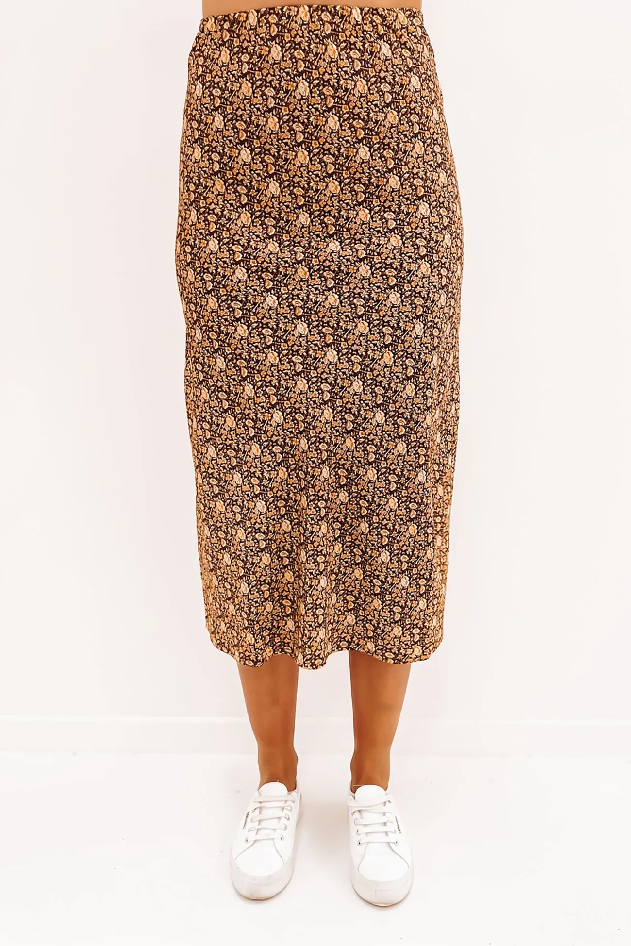 Harper Floral Midi Skirt Print