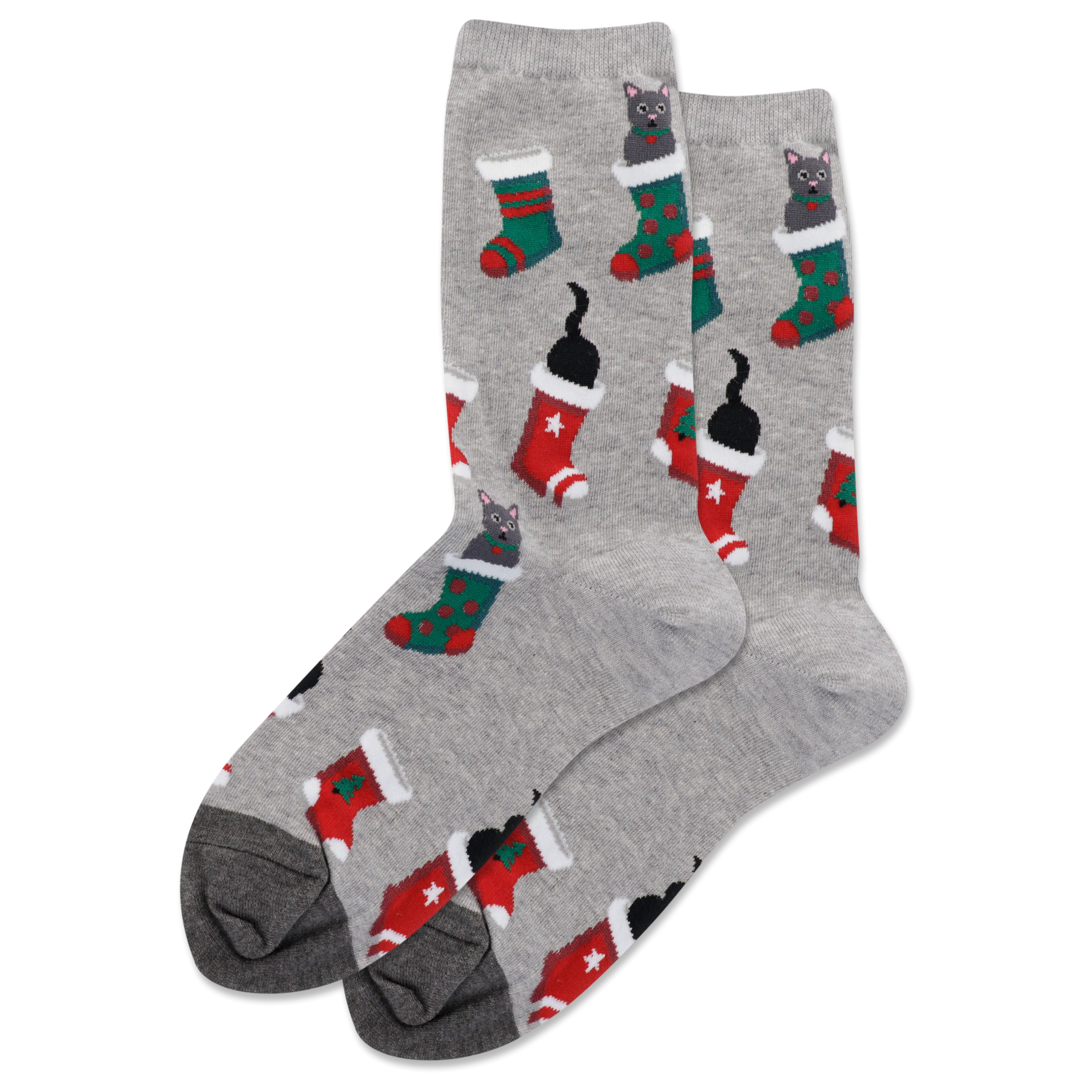 HOTSOX Women's Cats in Stockings Crew Socks