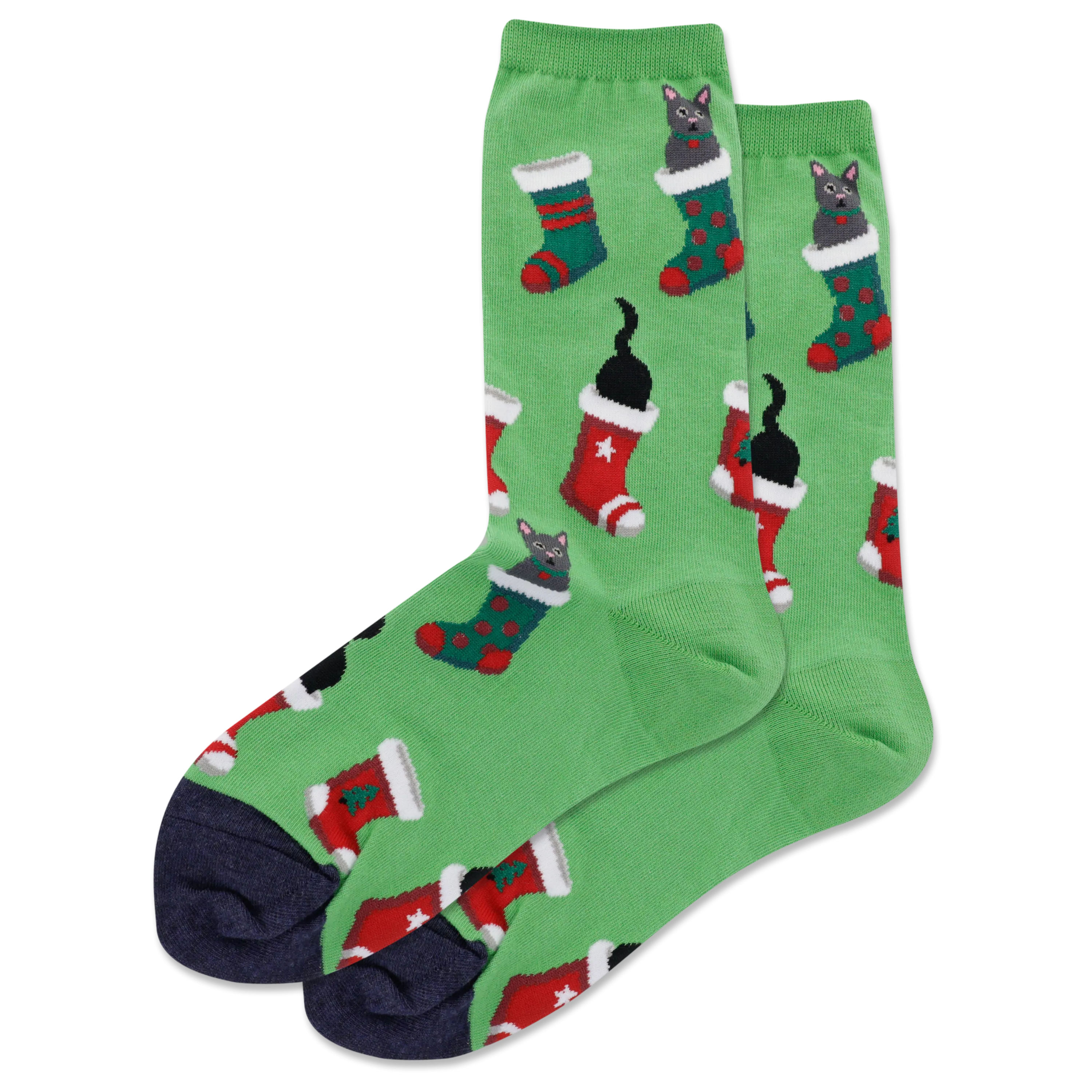 HOTSOX Women's Cats in Stockings Crew Socks
