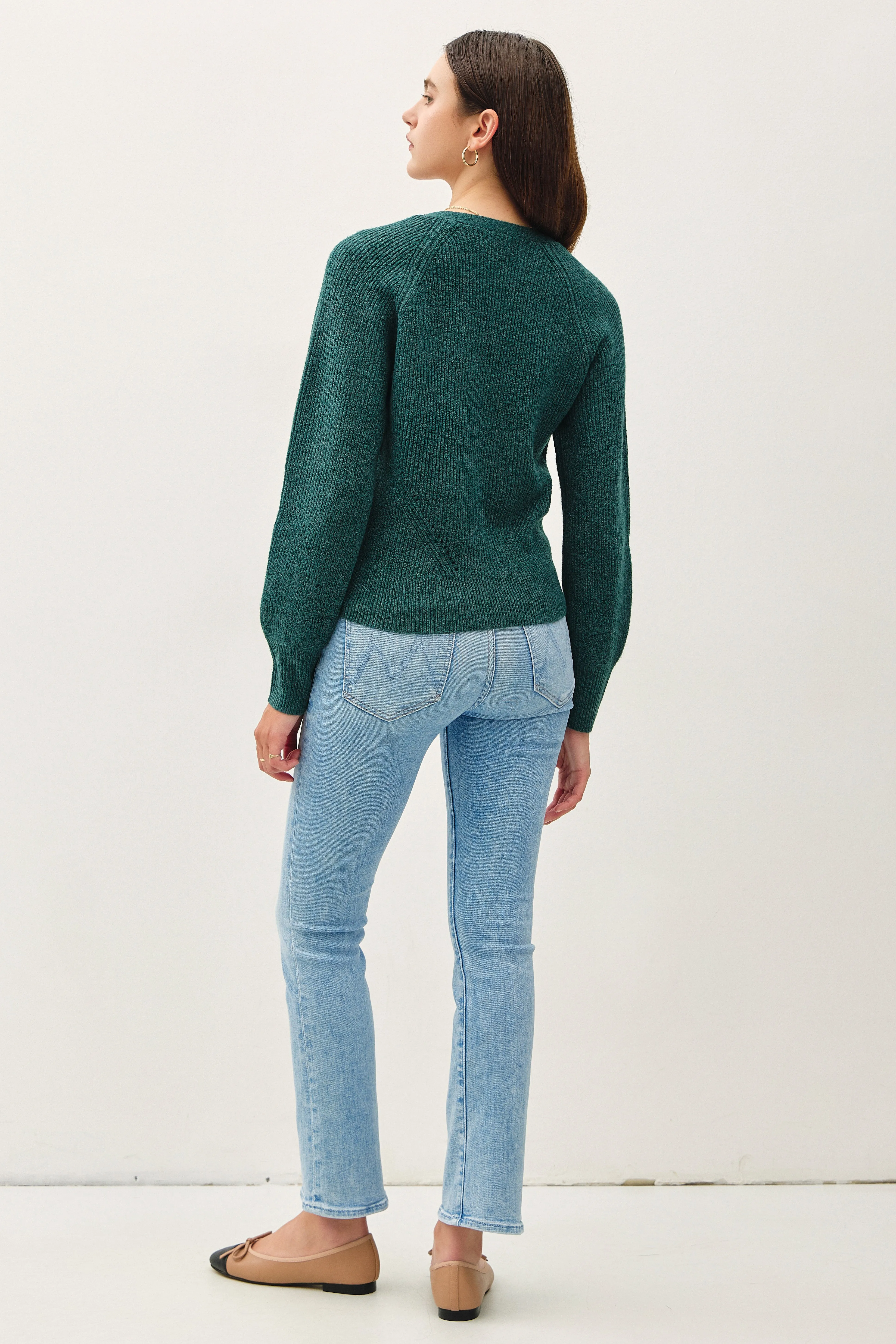 Hunter Green Wrap Sweater