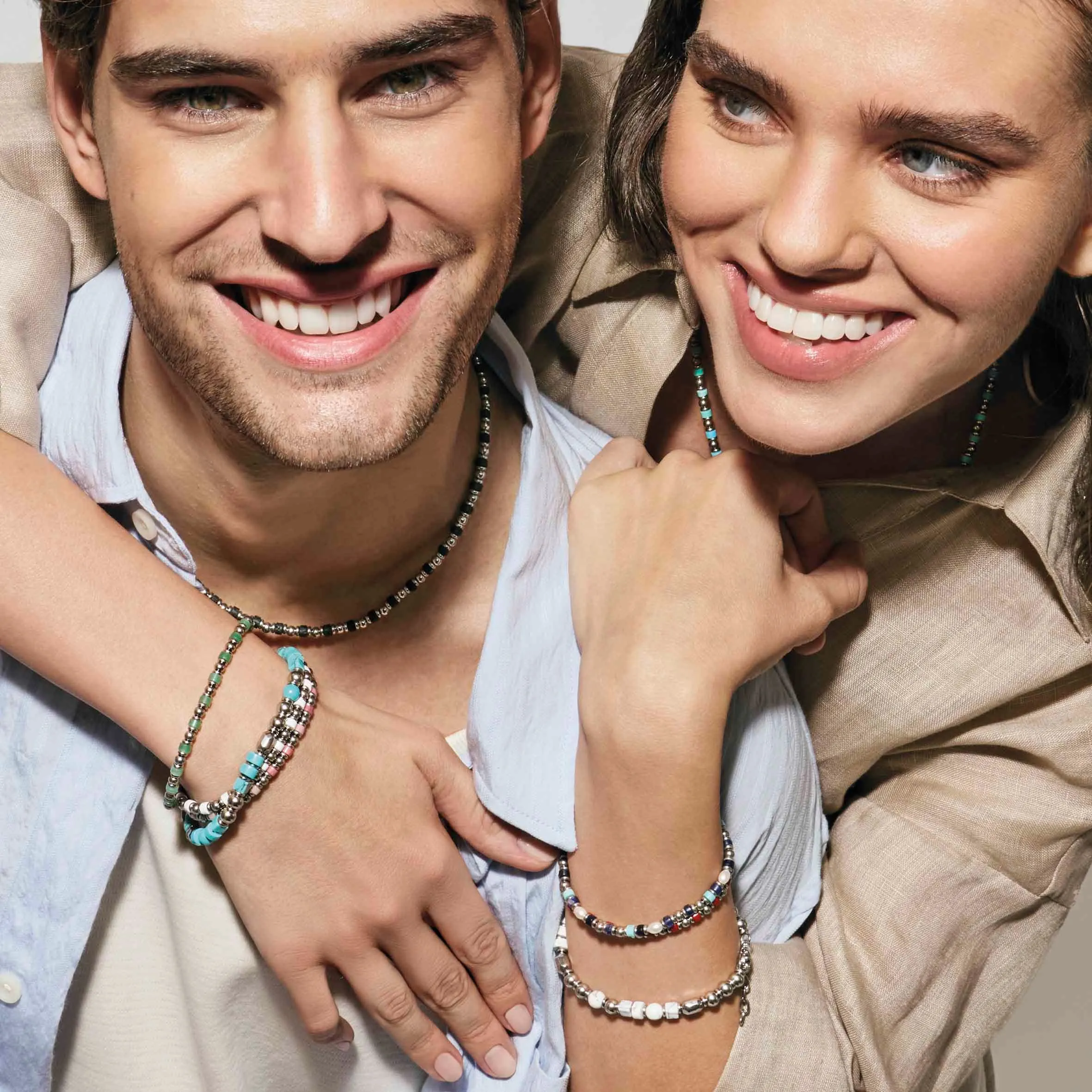 Instinct Style Bracelet - Pink Jade/Silver - 027931/090
