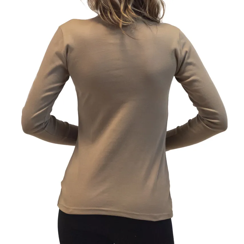 Long Sleeve Mock Turtleneck Tee