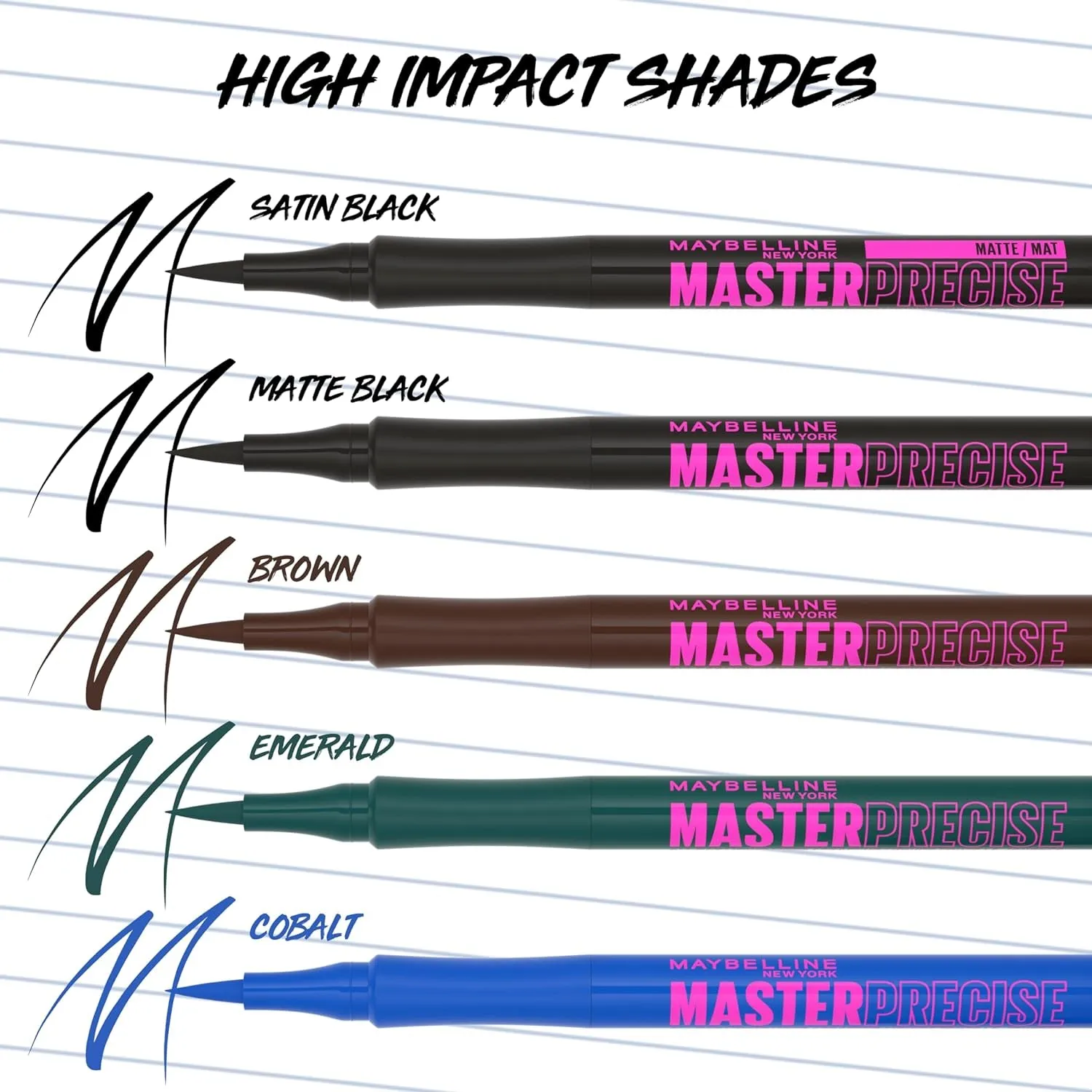Maybelline Eyestudio Master Precise Waterproof Liquid Eyeliner - Smudge-Proof Black, 1 Count