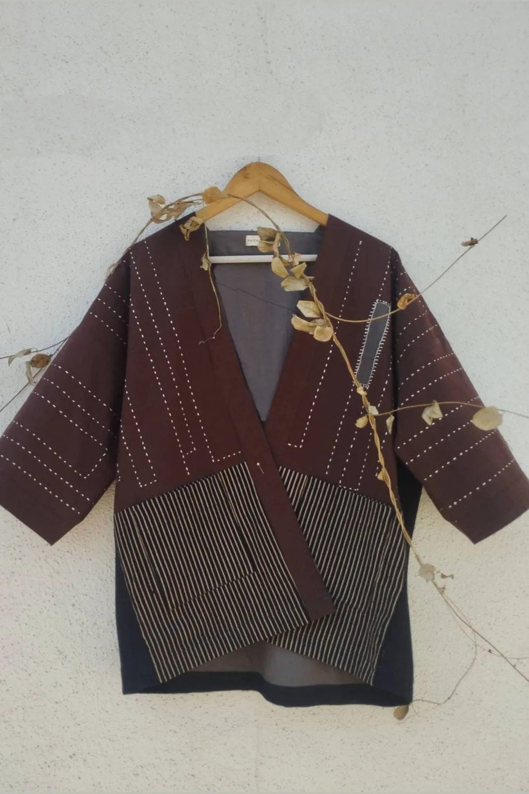 Patch over Patch Earthy Brown Jacket
