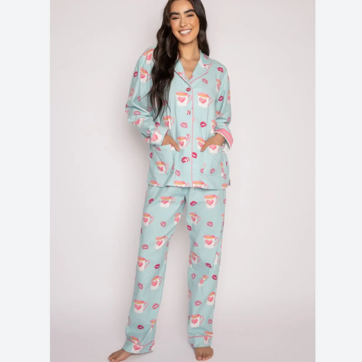 PJ Salvage Flannel 2-Pc PJ Set with Headband RKFLPJ