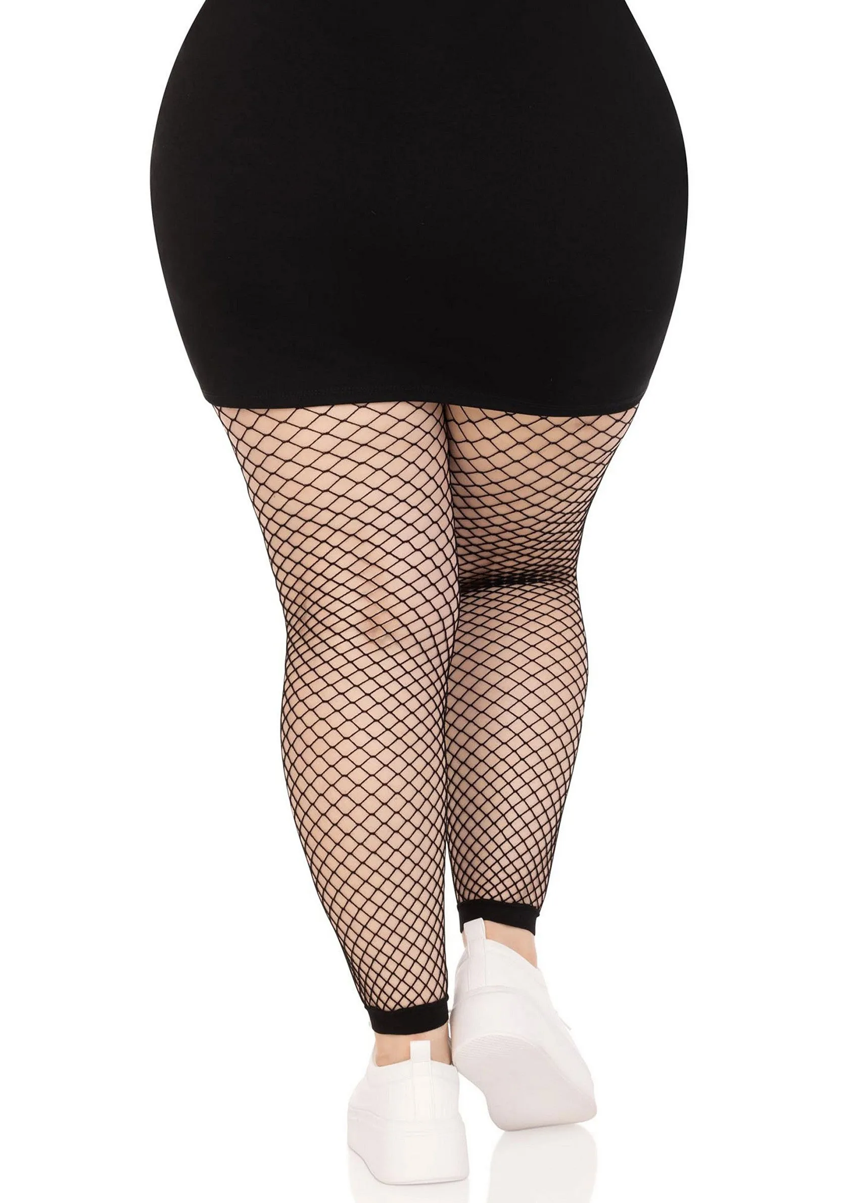 Plus Industrial Net Footless Tights