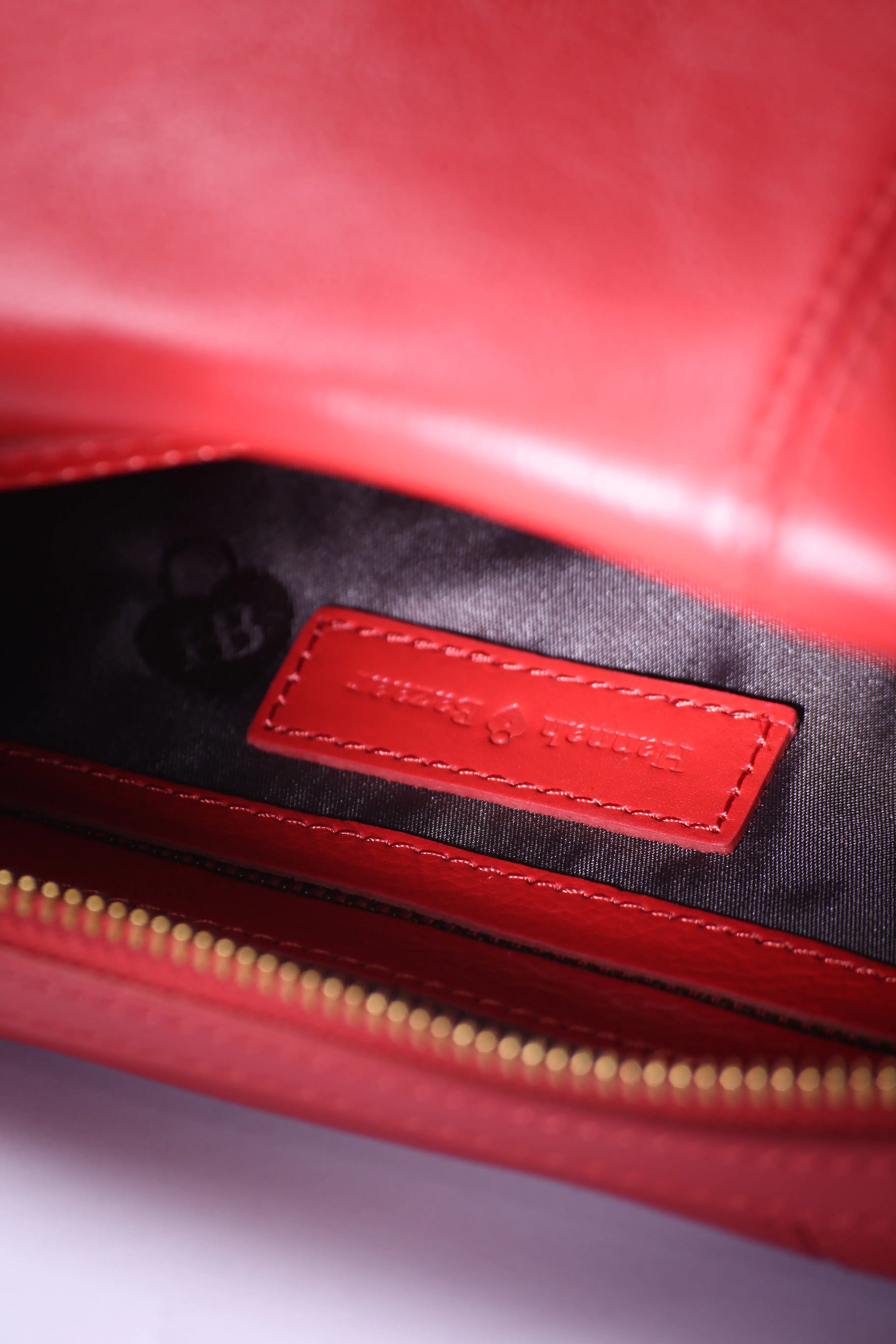 Red Soft Leather  Crossbody Bag