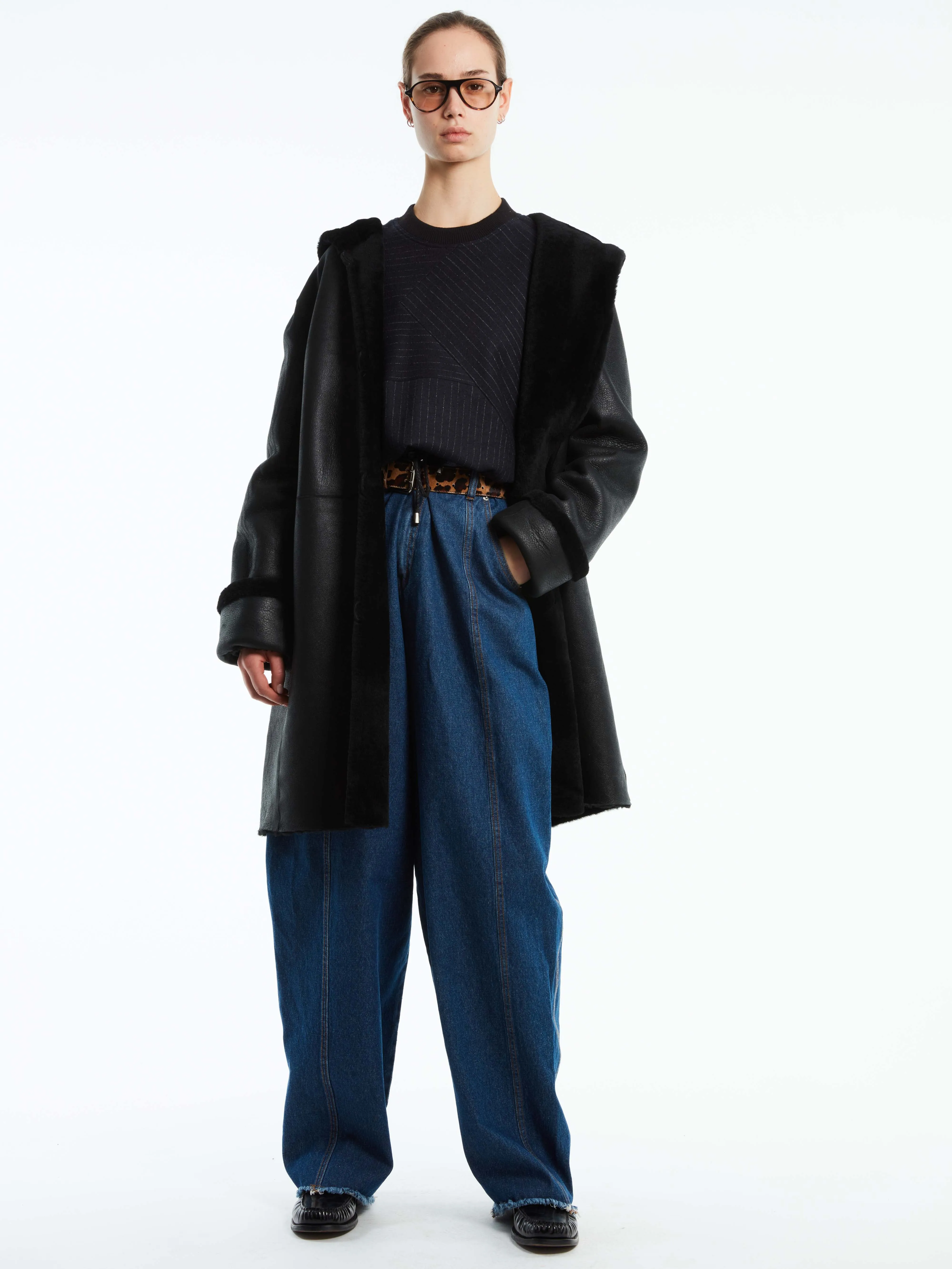 REVERSIBLE SHEARLING COAT
