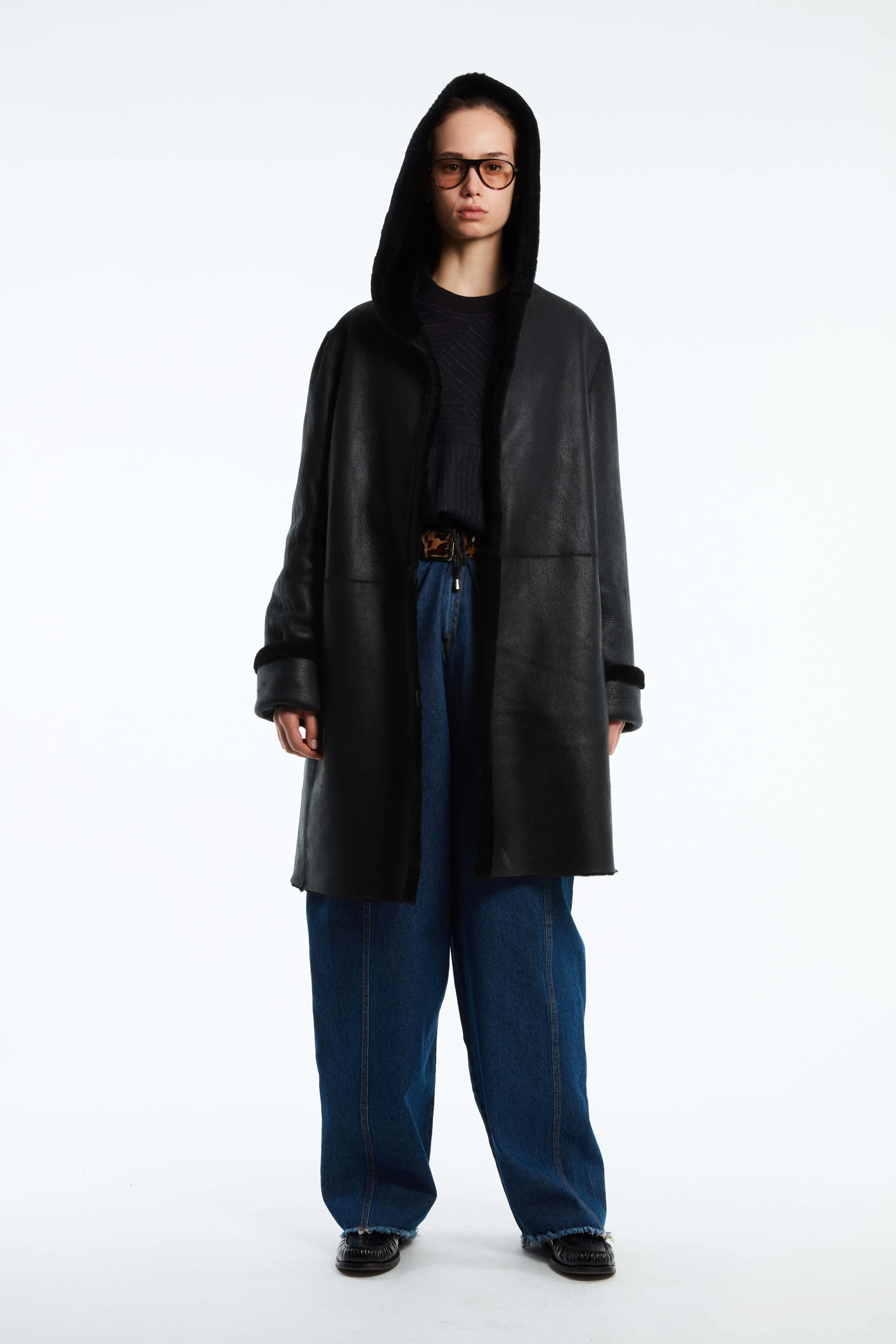 REVERSIBLE SHEARLING COAT