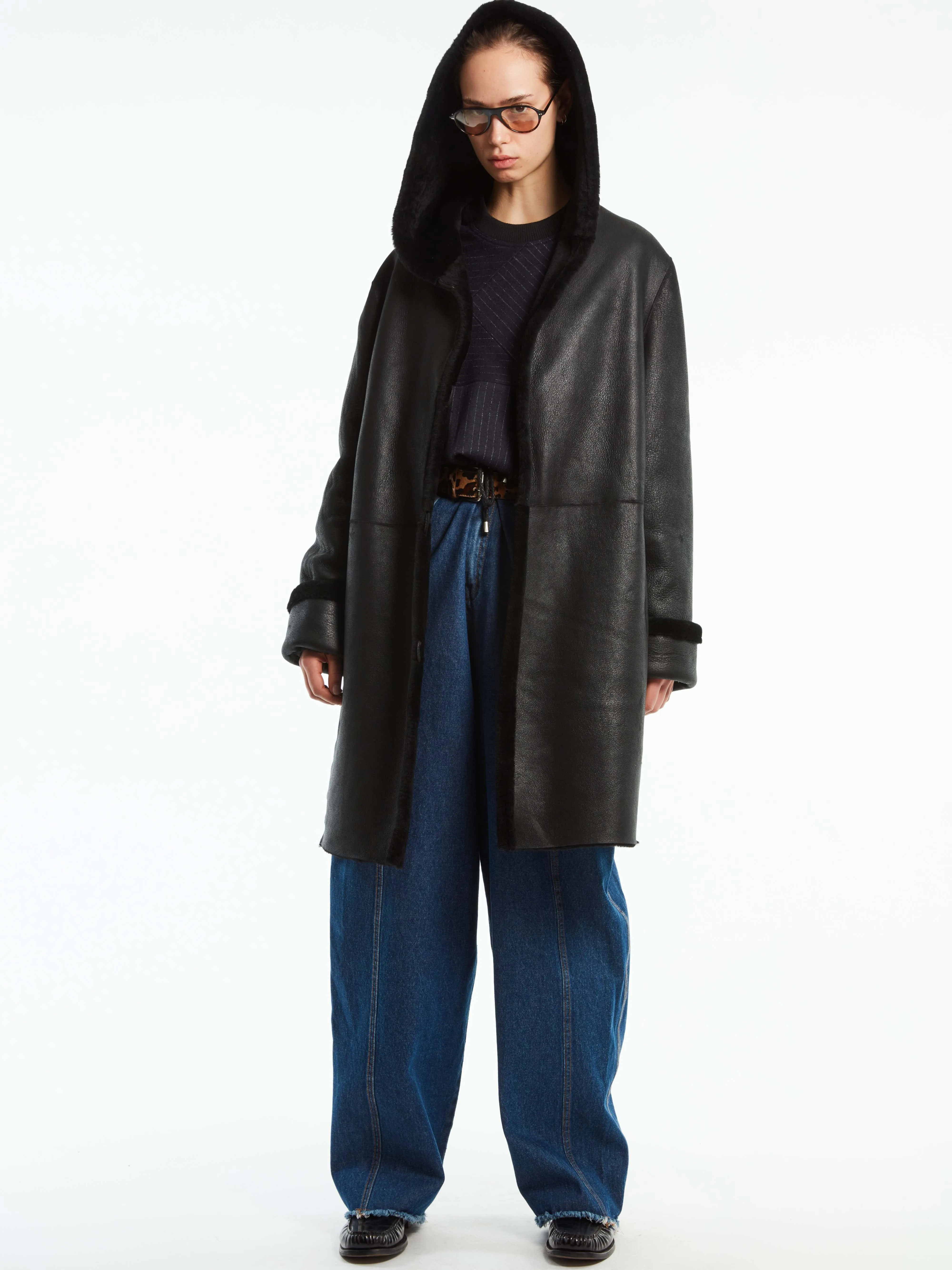 REVERSIBLE SHEARLING COAT