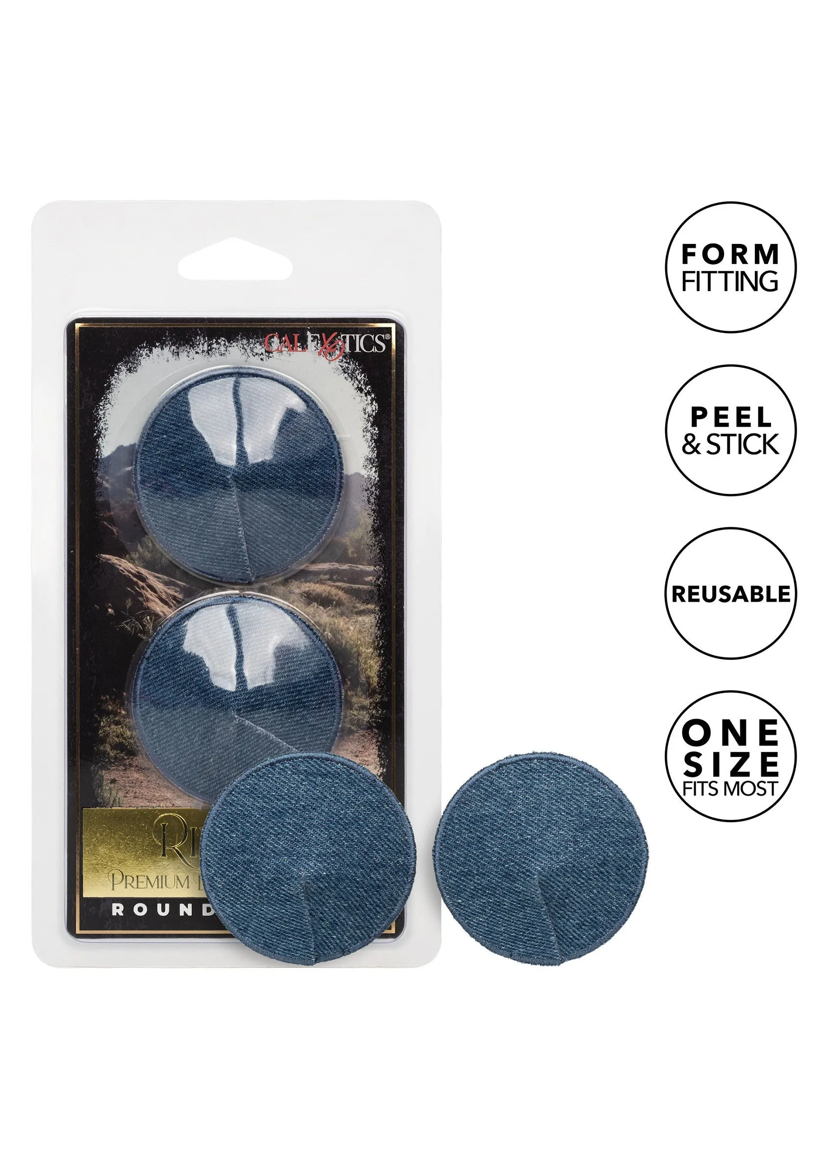 Ride Em Denim Round Pasties