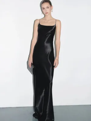 Sexy backless suspender dress