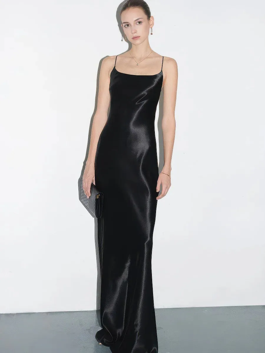 Sexy backless suspender dress
