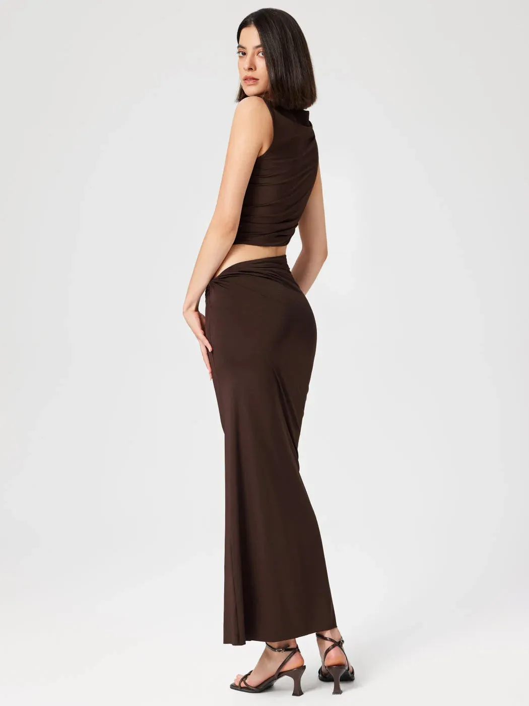 Sleeveless Top Irregular Skirt Two-piece Set
