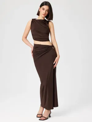 Sleeveless Top Irregular Skirt Two-piece Set