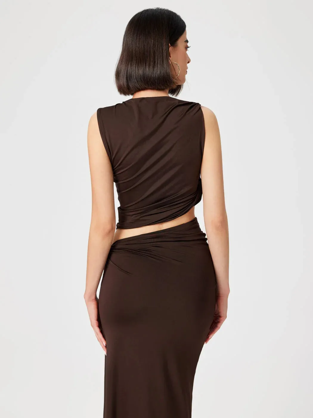Sleeveless Top Irregular Skirt Two-piece Set
