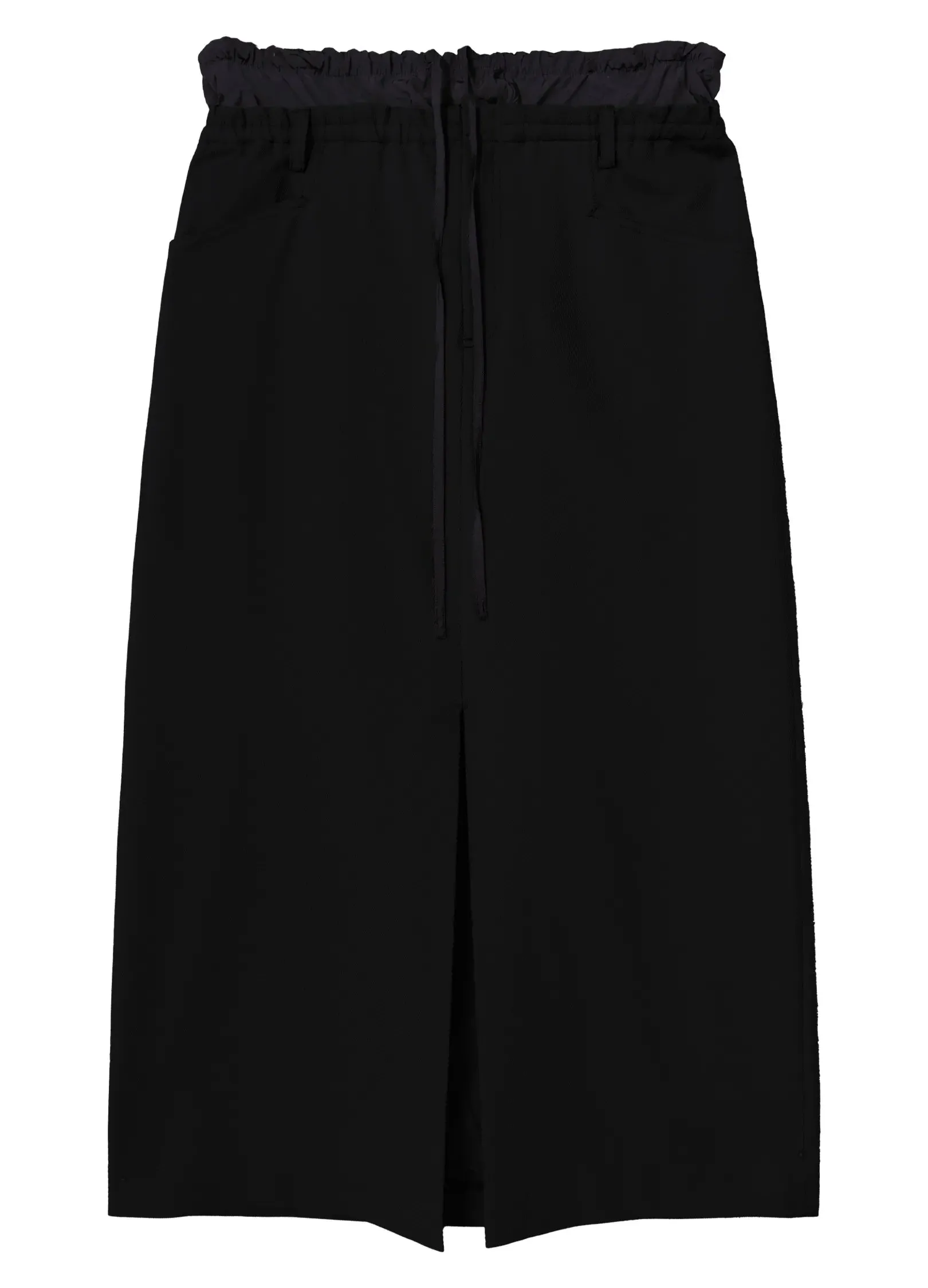 Slit Patchwork Midi Skirt