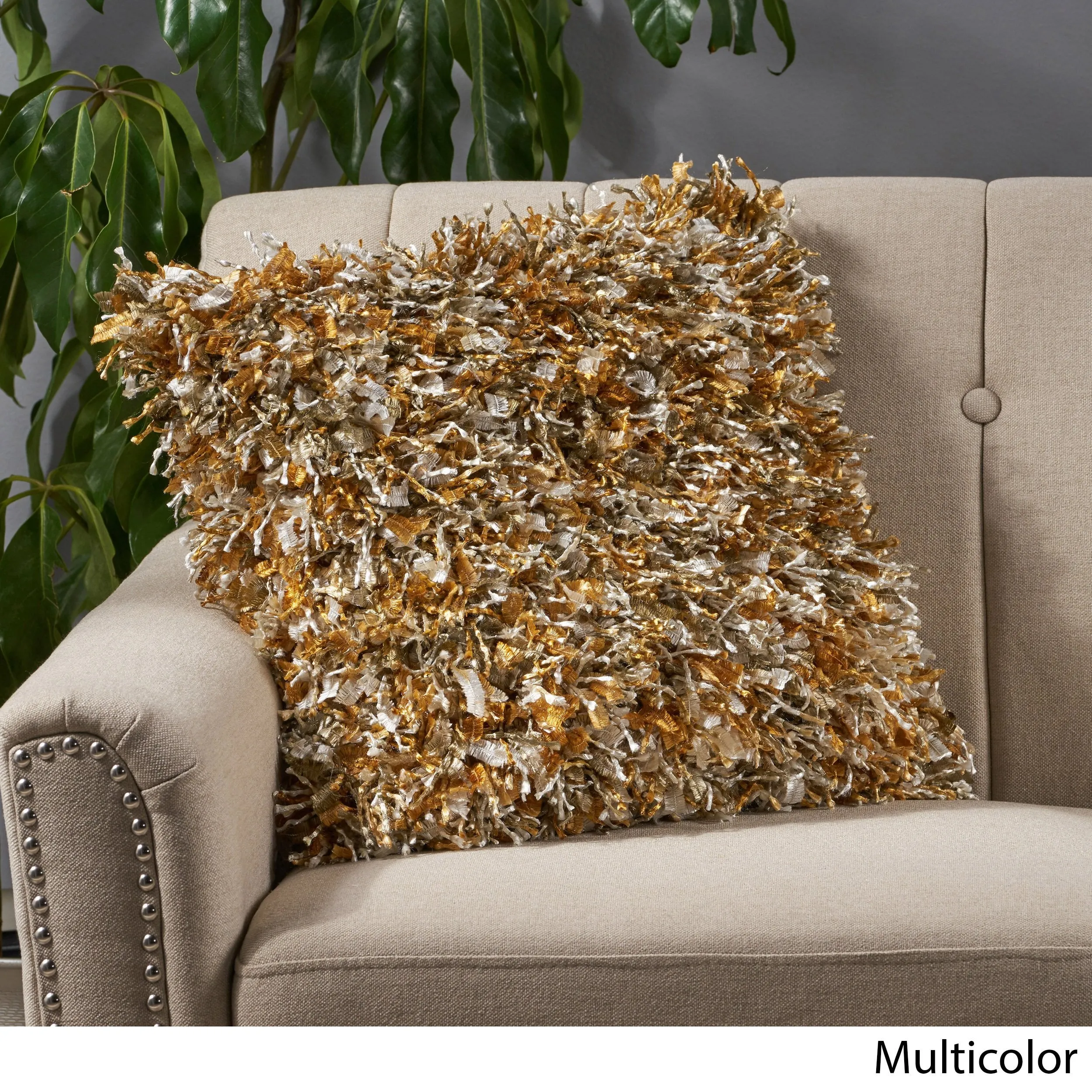 Vanessa Glam Fabric Throw Pillow