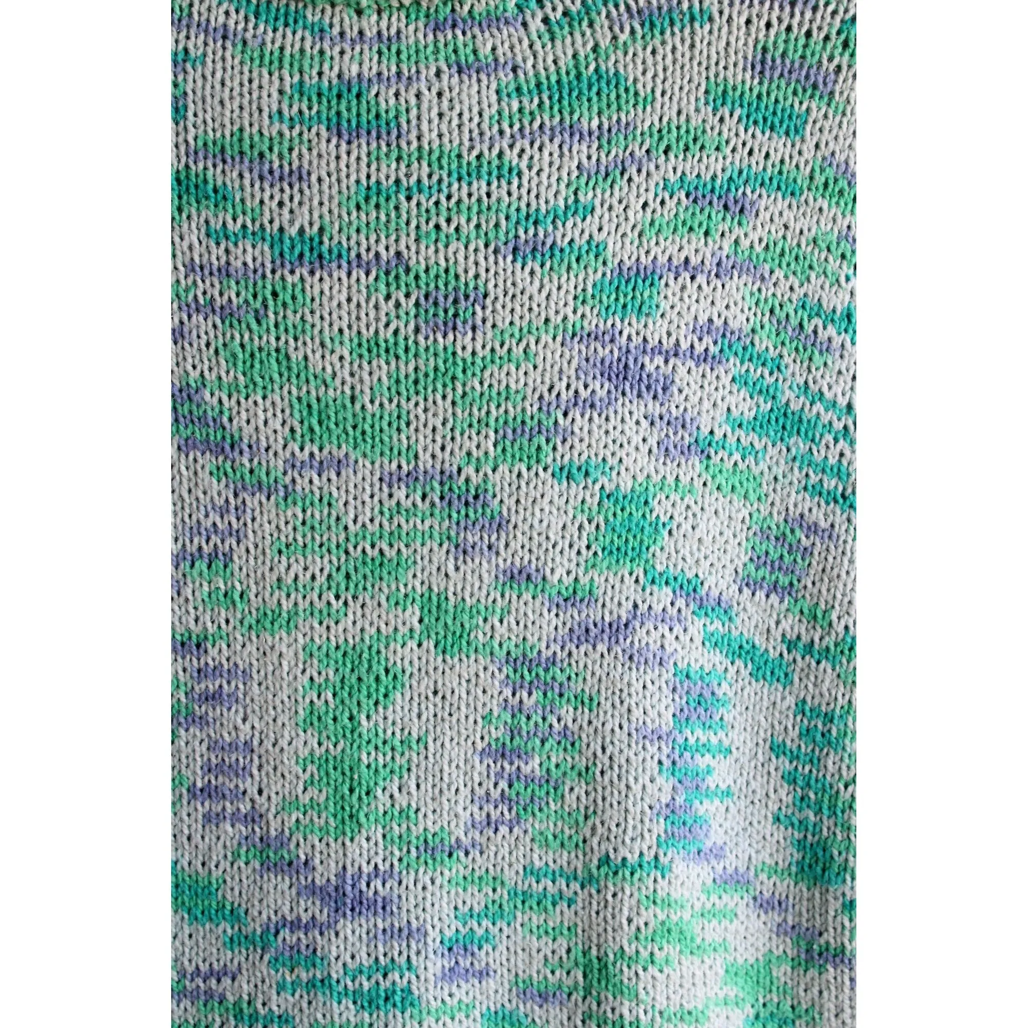 Vintage Hand Knit Rose Guarino Seafoam Green Child's Sweater